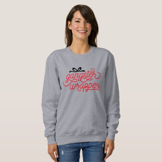 Gangster Wrapper Weihnachts-Sweatshirt Sweatshirt (Vorne ganz)