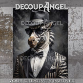 Gangster Zebra #2 Decoupage Seidenpapier