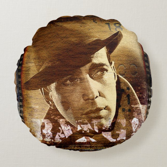 Gangster's Boggie Rundes Kissen (Vorderseite)