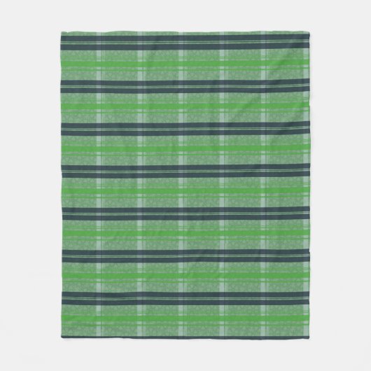 Gangtartan-Decke - Blau u. Grün Fleecedecke (Vorderseite)