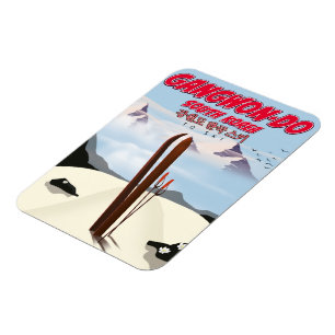 Gangwon-do Korea Skiplakat Magnet