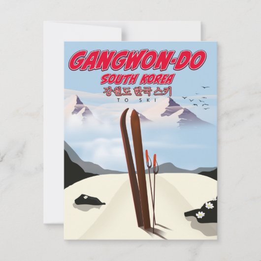 Gangwon do korea Skiposter (Vorderseite)