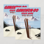 Gangwon do korea Skiposter (Vorne/Hinten)
