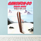 Gangwon do korea Skiposter Leinwanddruck (Insitu (Holzboden))