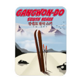 Gangwon do korea Skiposter Magnet (Vertikal)