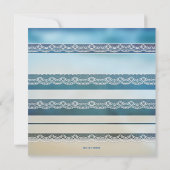 Gannet Beach mit Spitzen-Hochzeit in Urlaubsort Einladung (Rückseite)