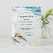 Gannet Beach QR Code Einladung (Stehend Vorderseite)