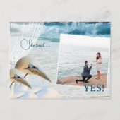 Gannet Beach QR Code Foto Save the Date Ankündigungspostkarte (Vorderseite)