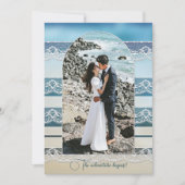 Gannet QR Beach Foto glücklich immer nach Hochzeit Einladung (Vorderseite)