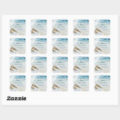 Gannets Elegant Beach Wedding Danke Sticker (Blatt)