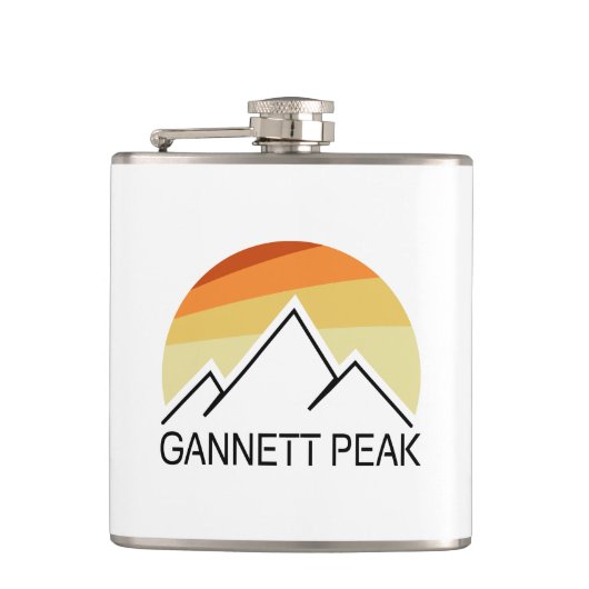 Gannett Peak Retro Flachmann (Vorderseite)