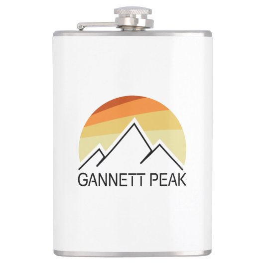 Gannett Peak Retro Flachmann (Vorderseite)