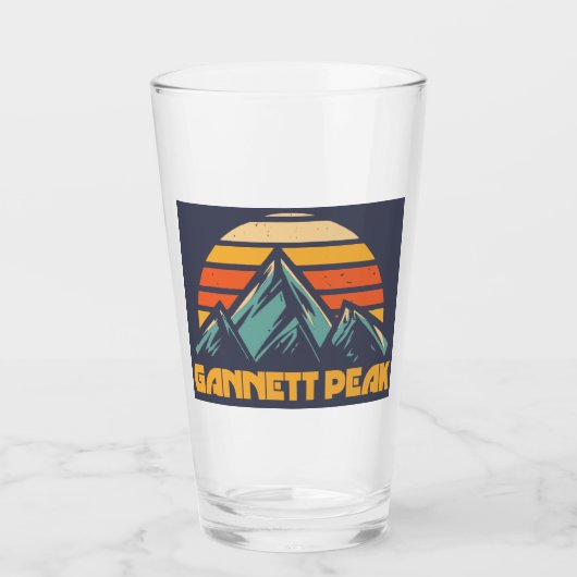 Gannett Peak Retro Türkis Glas (Vorderseite)