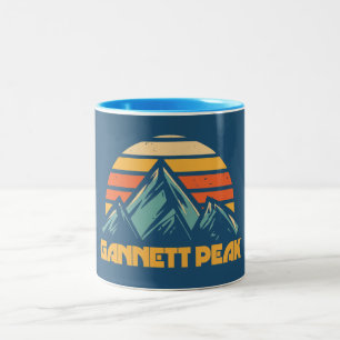 Gannett Peak Retro Türkis Zweifarbige Tasse