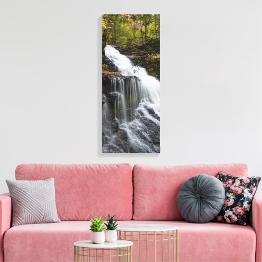 Ganoga Falls 10"x24"x.75" Leinwanddruck (Insitu (Wohnzimmer))