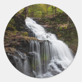 Ganoga Falls - Herbst 2018 Runder Aufkleber