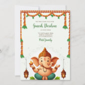 Ganpati darshan Einladung Ganesh poja Karte (Vorderseite)