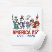 Gans 4. Juli Amerika 250. 1776 2026 Mousepad (Mit Mouse)