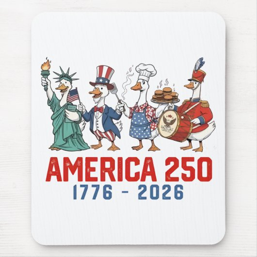 Gans 4. Juli Amerika 250. 1776 2026 Mousepad (Vorne)
