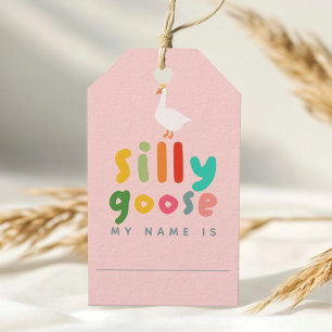 Gans Adoption Stofftier Rosa Geburtstagsgeschenk Geschenkanhänger