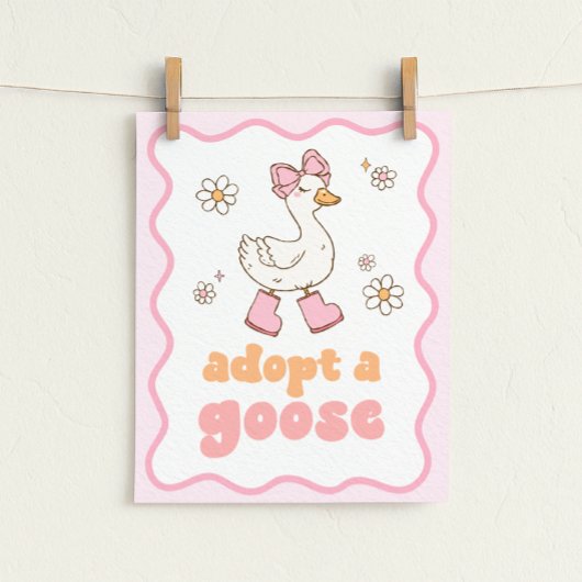 Gans Adoptionsschild Poster
