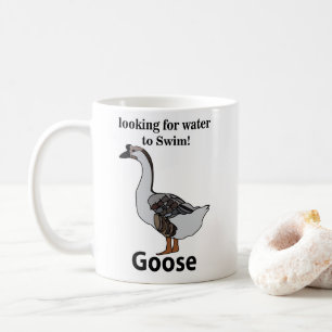 Gans auf der Suche nach Wasser zum Schwimmen Afrik Kaffeetasse