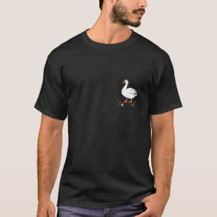 Gans Auf Skateboard Albernes Lustiges Tier Gans Li T-Shirt