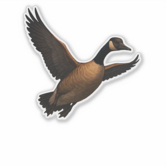 Gans-Aufkleber Aufkleber (Vorderseite)