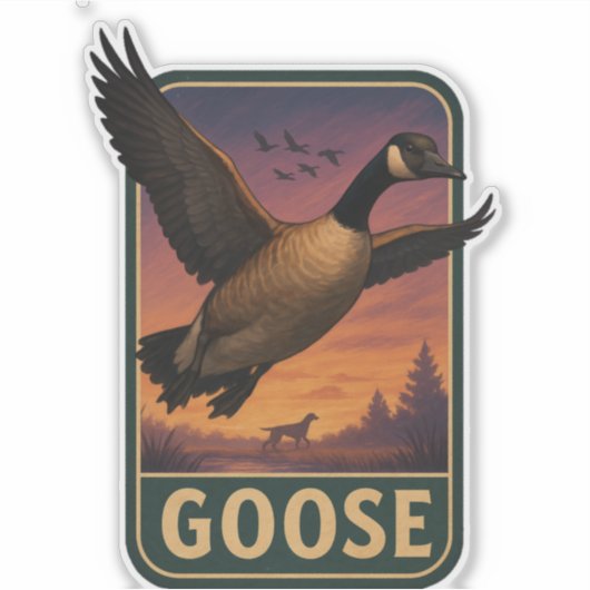 Gans-Aufkleber Aufkleber (Vorderseite)