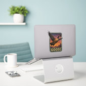 Gans-Aufkleber Aufkleber (Laptop auf Schreibtisch)