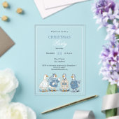Gans blau klare Weihnachtsfeier Acryleinladungen (In Situ (Hochzeit))