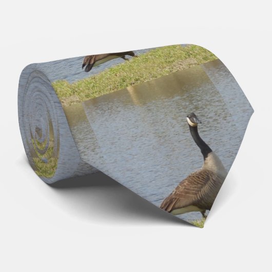 Gans durch Teich Krawatte (Gerollt)