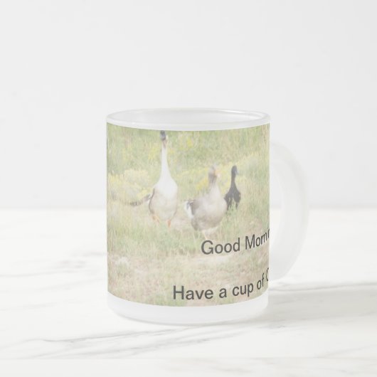 Gans-Glaskaffee-Tasse Mattglastasse (VorderseiteRechts)