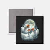 Gans heult Mond Design lustiges Tier Gans Meme Magnet (Vorderseite/Rückseite)