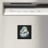 Gans heult Mond Design lustiges Tier Gans Meme Magnet (In Situ (Geschirrspüler))