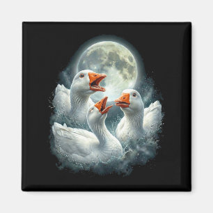Gans heult Mond Design lustiges Tier Gans Meme Magnet