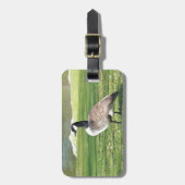 Gans in der Ufergegend, Tier-Tiere, Natur Gepäckanhänger (Vorderseite vertikal)