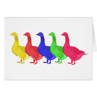 Gans in fünf Farben