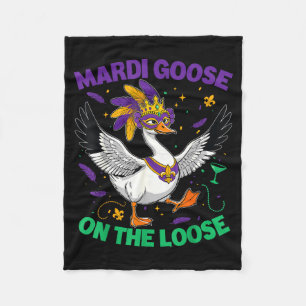 Gans mardi gras lustige mardi Gans auf freiem Fuß Fleecedecke