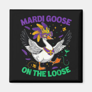 Gans mardi gras lustige mardi Gans auf freiem Fuß Magnet