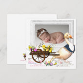 Gans mit Ei-Foto-Geburts-Mitteilung Einladung (Vorne/Hinten)