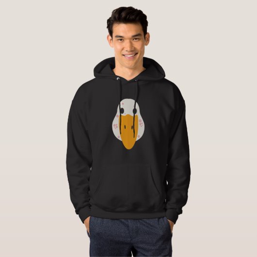 Gans Mit Pickeln Herren Kapuzenpullover Hoodie (Vorne ganz)
