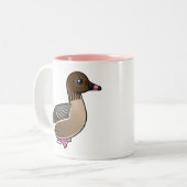 Gans mit roten Füßen Zweifarbige Tasse (Vorderseite Links)