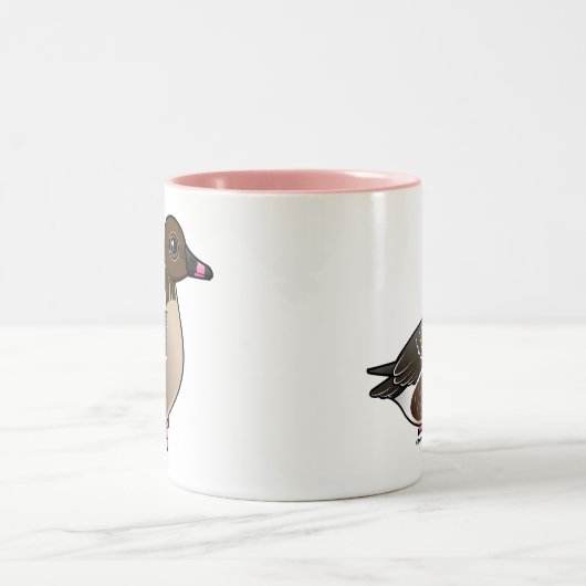 Gans mit roten Füßen Zweifarbige Tasse (Mittel)