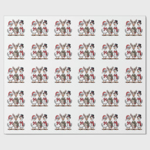 Gans mit Weihnachtsmannmütze Weihnachtsgans Liebha Geschenkpapier