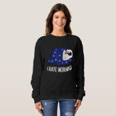 Gans Müde Gans Ich hasse Morgen Sweatshirt (Vorne ganz)