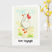 Gans-"Reise-" Gruß-Karte Karte (Gelbe Blume)