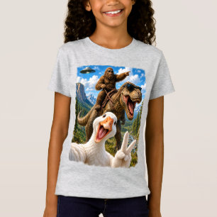 Gans Selfie Bigfoot T Rex UFO Lustige Geschenke Mä T-Shirt