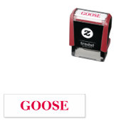 Gans Stempel mit individuellem Text für Bastelarbe (Beispiel)