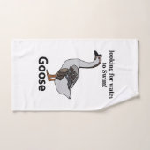 Gans sucht nach Wasser für schwimmende afrikanisch Handtuch (Handtuch)